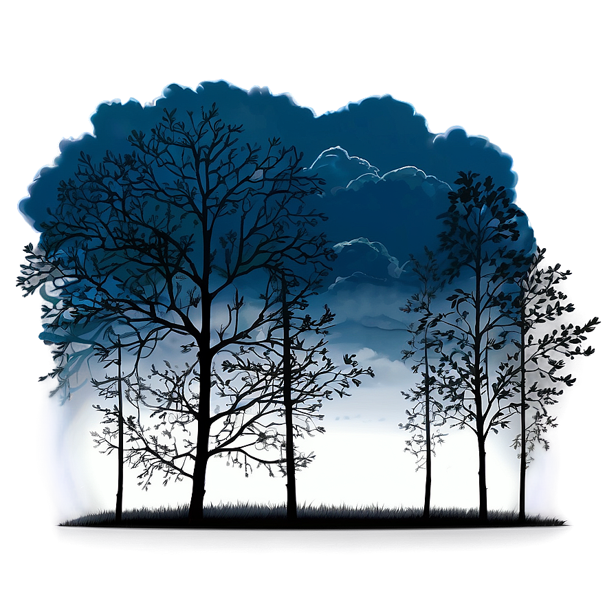 Stormy Sky Trees Png 25 PNG