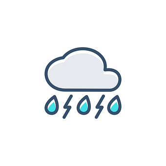 Stormy Weather Cloud Icon PNG