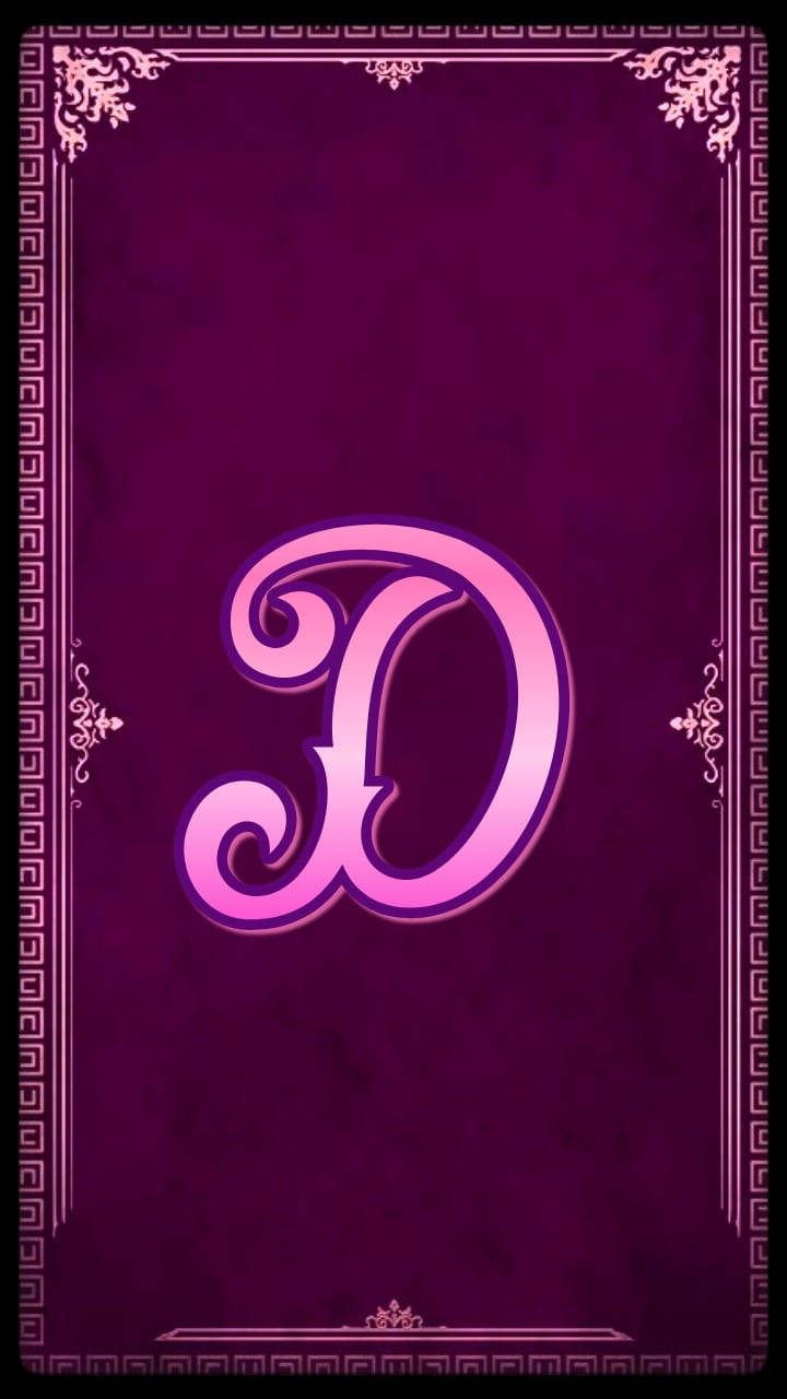 Storybook Aesthetic Letter D Script Picture