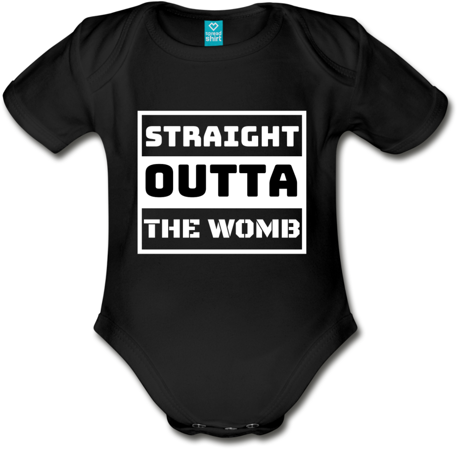 Straight Outta Womb Baby Onesie PNG