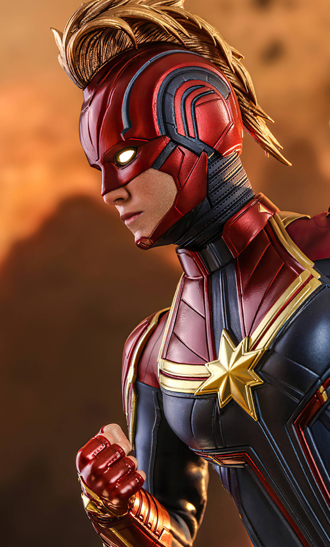 Strålende Kaptajn Marvel Iphone Wallpaper