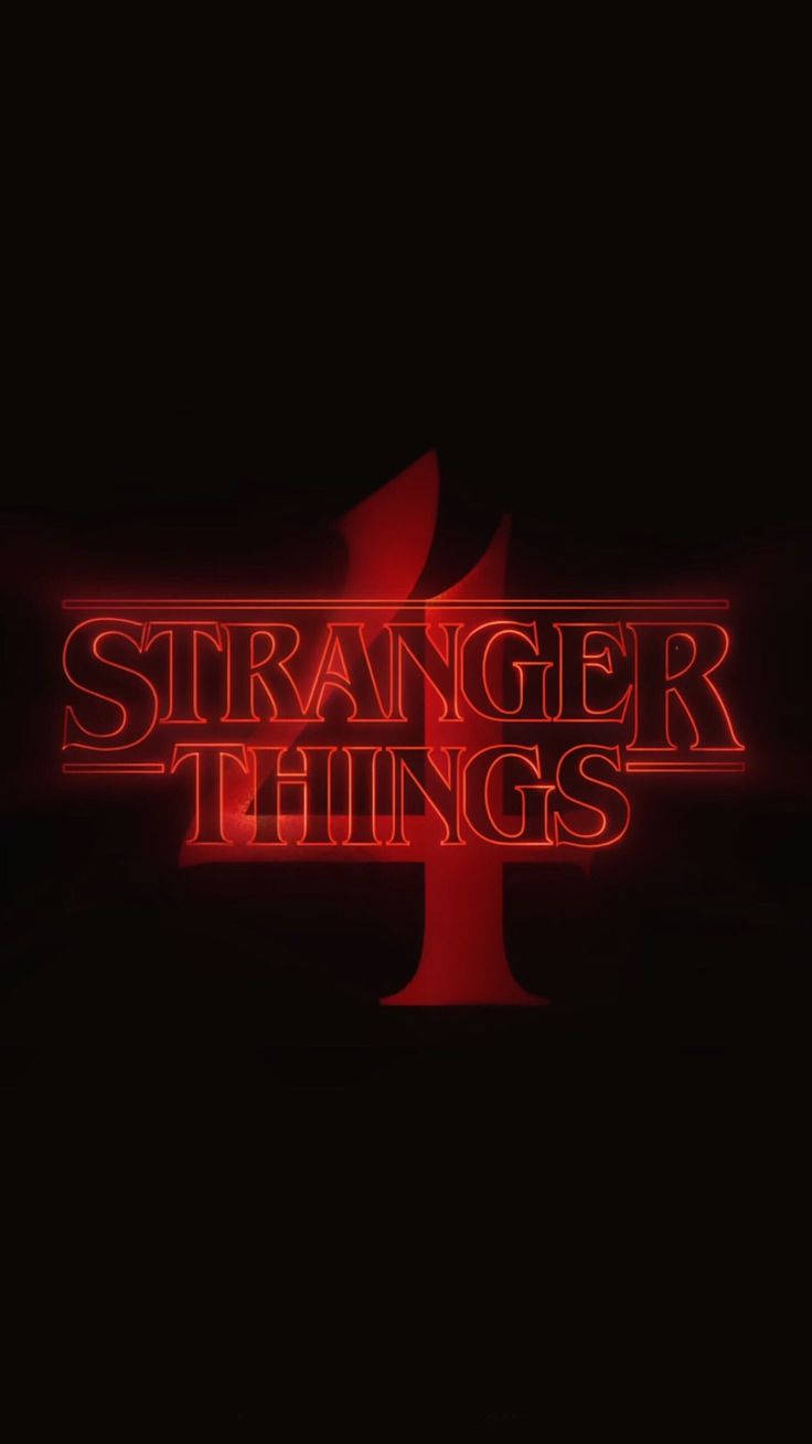 Stranger Things 4 Logo Black Aesthetic Wallpaper