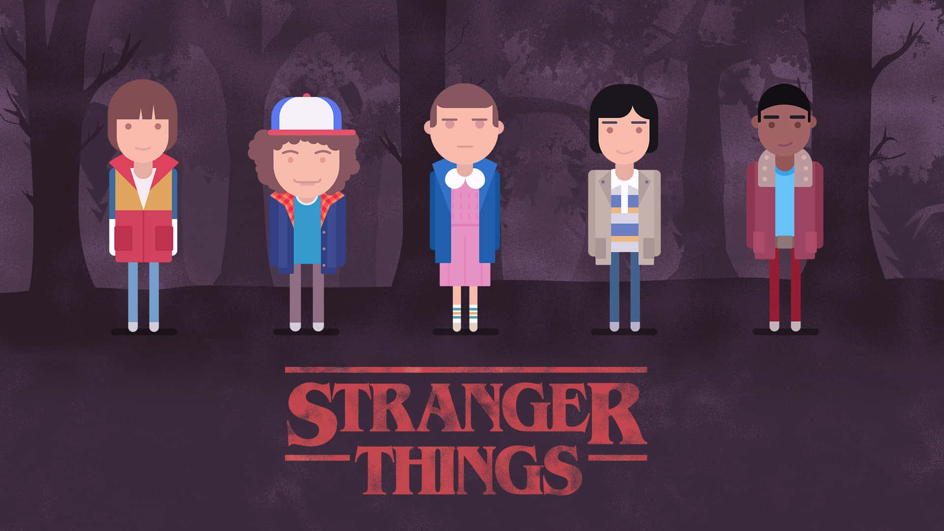 Get into the retro vibe with this Stranger Things Aesthetic Desktop wallpaper Wallpaper