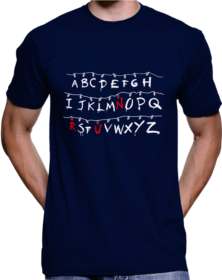 Stranger Things Alphabet Shirt PNG