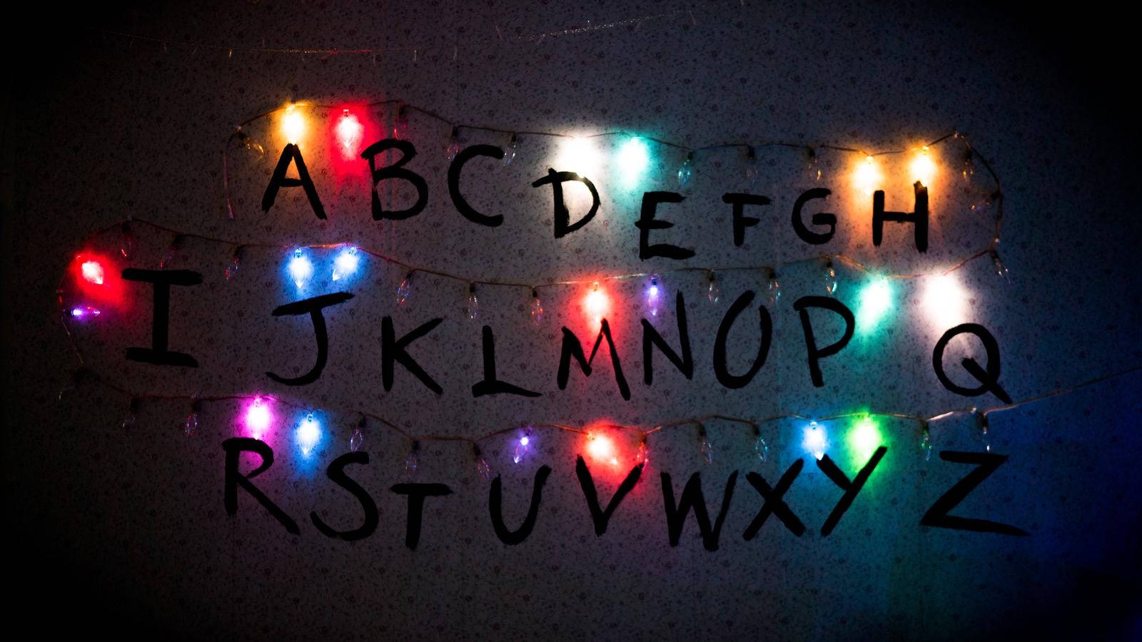 "Understand the Upside-Down with this Alphabet of Lights from Stranger Things" Wallpaper