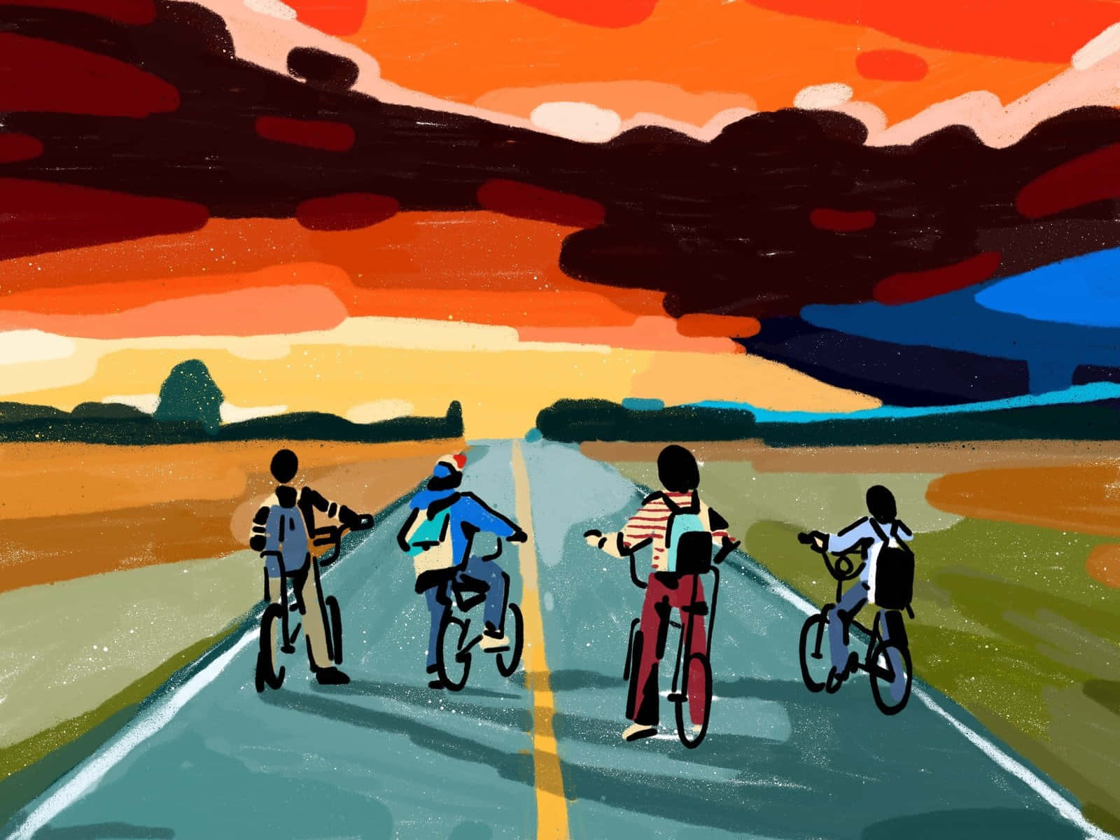 - Make journeys more exciting with the Stranger Things Bike Wallpaper