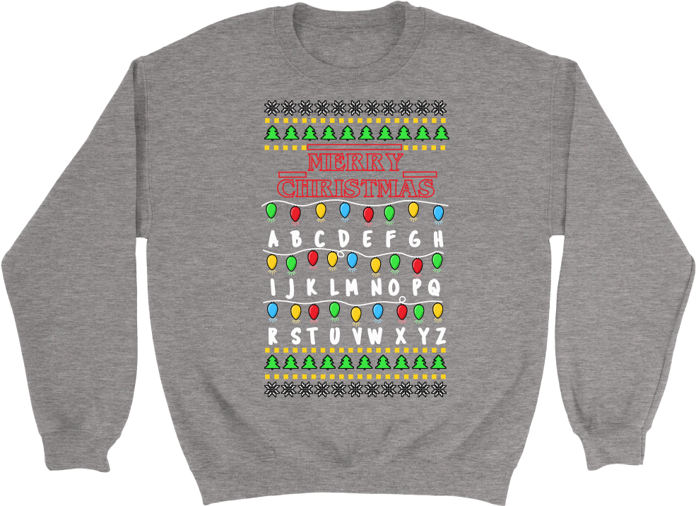 Stranger Things Inspired Christmas Sweater PNG