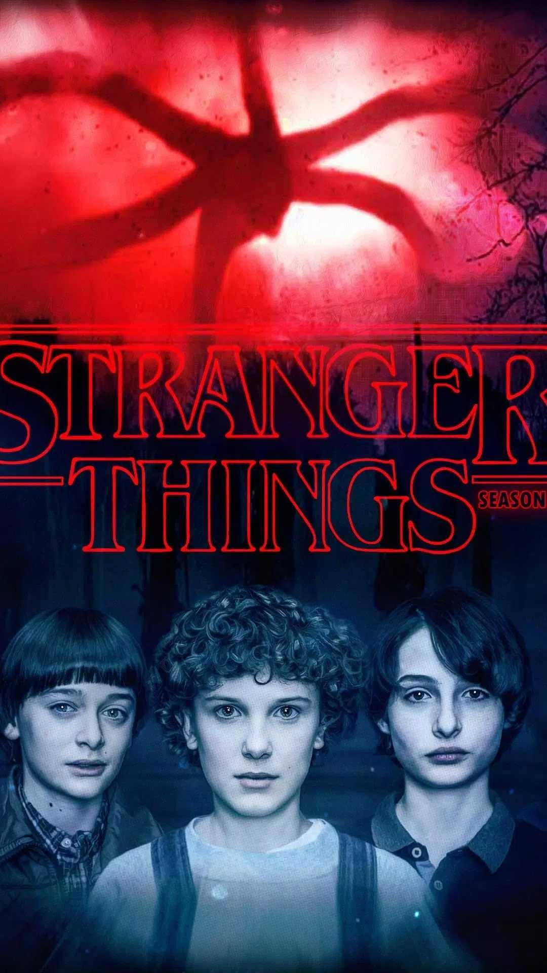 Stranger Things Monster And Kids IPhone Wallpaper