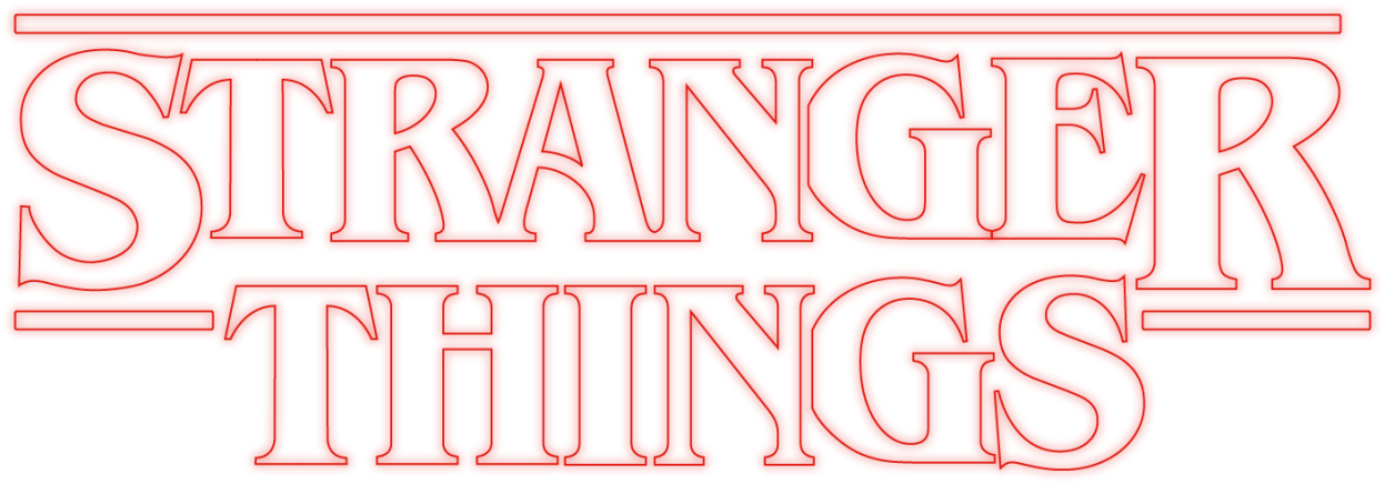 Stranger Things Logo Red Background PNG