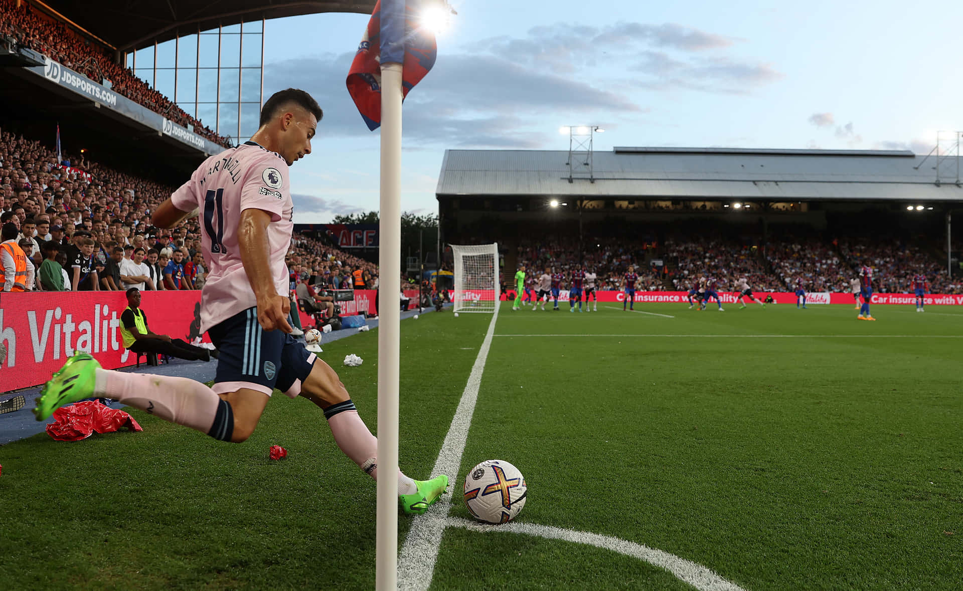 Download Strategic Corner Kick In Professional Soccer Game Wallpaper ...