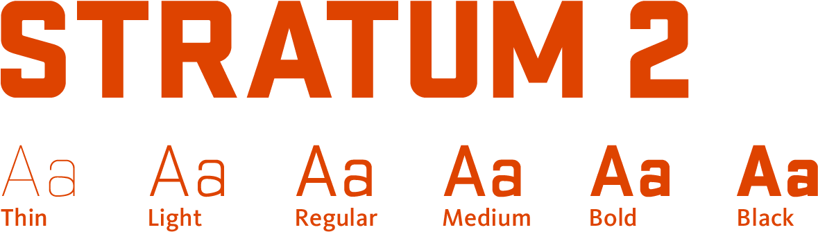 Stratum2 Font Weights PNG