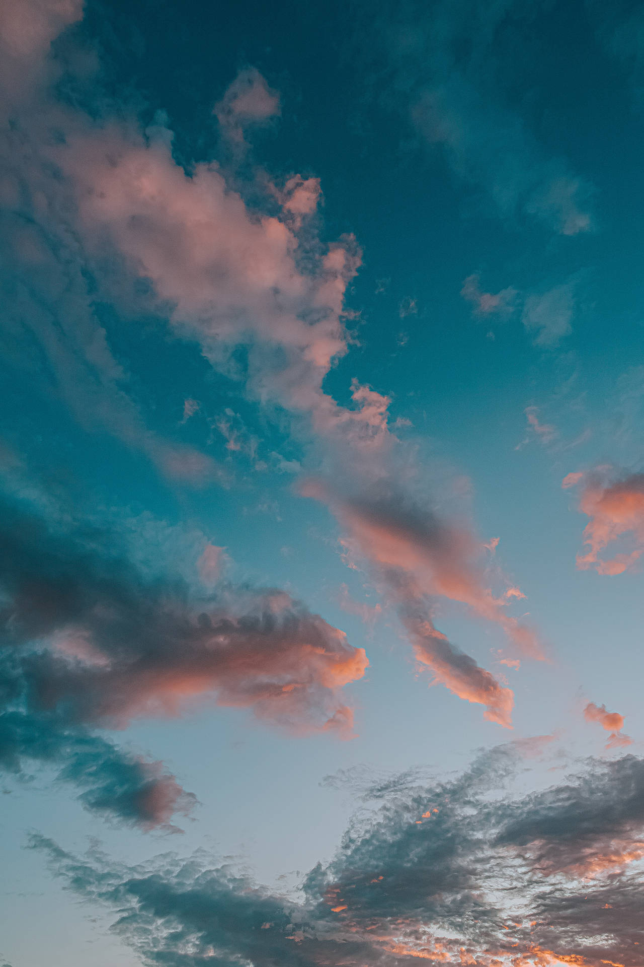 Take in the majestic beauty of Stratus Clouds in a Sunset Wallpaper