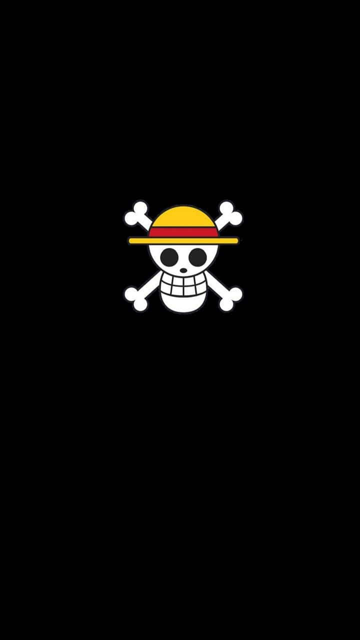 One Piece Logo On A Black Background Wallpaper