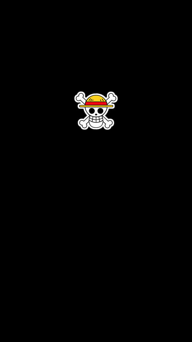 A Black Background With A Skull And Crossbones On It Wallpaper