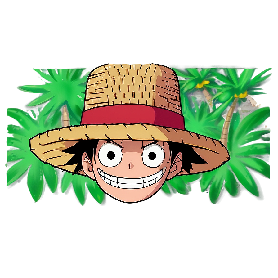 Download Straw Hat Luffy Illustration Png Wai | Wallpapers.com