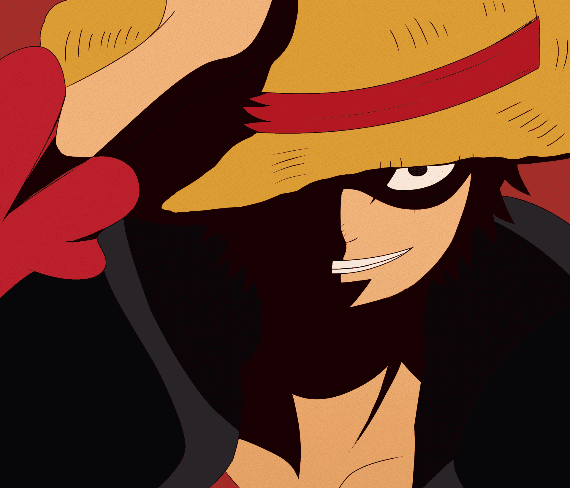 "straw Hat Pirate Leader Luffy In Action"