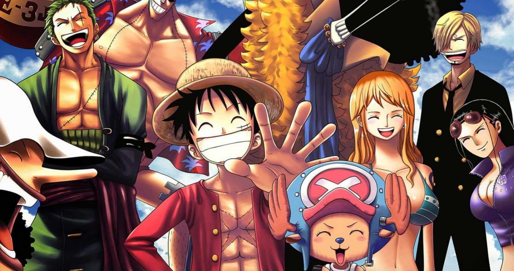 Join the Journey of the Straw Hat Pirates Wallpaper