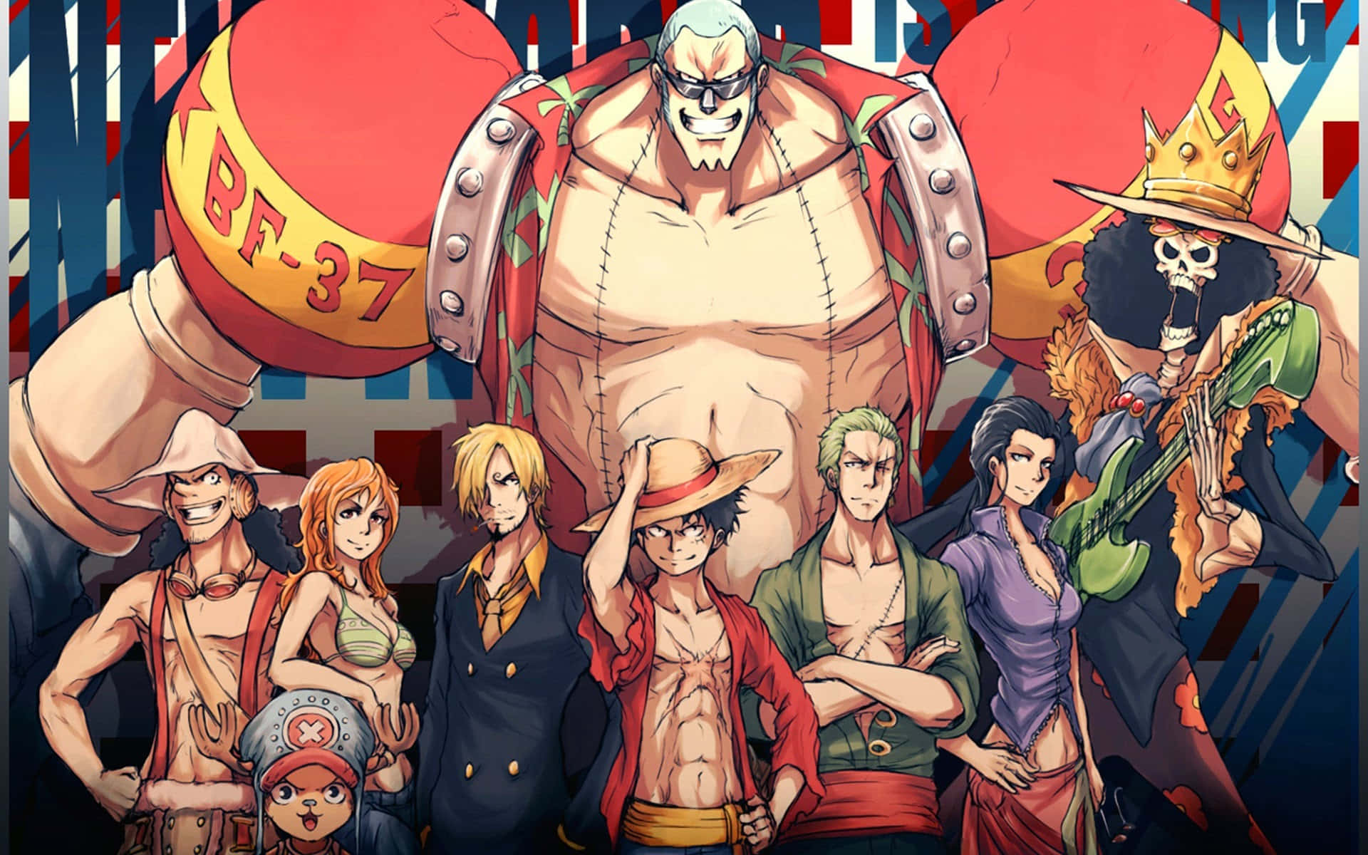 Straw Hat Pirates One Piece Main Characters Wallpaper