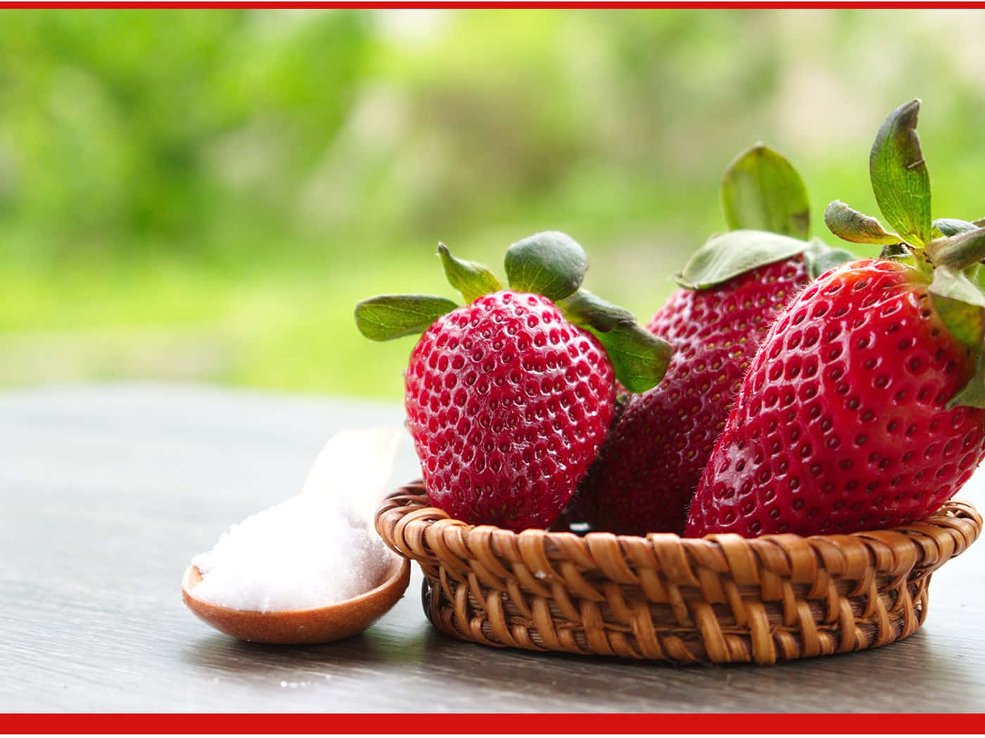 Basket Of Ripe Strawberries Background