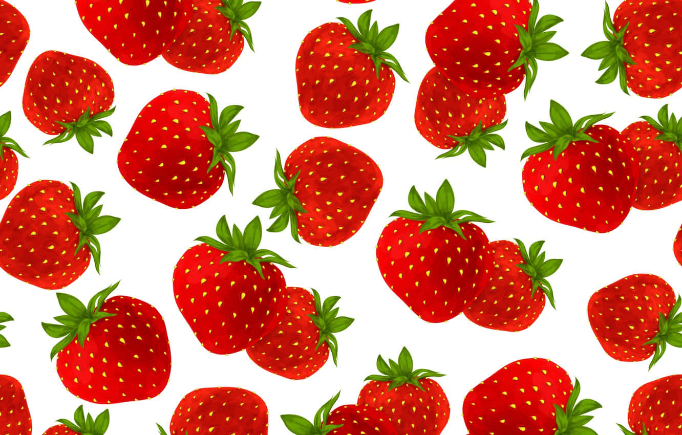 Random Patterns Of Strawberries Background
