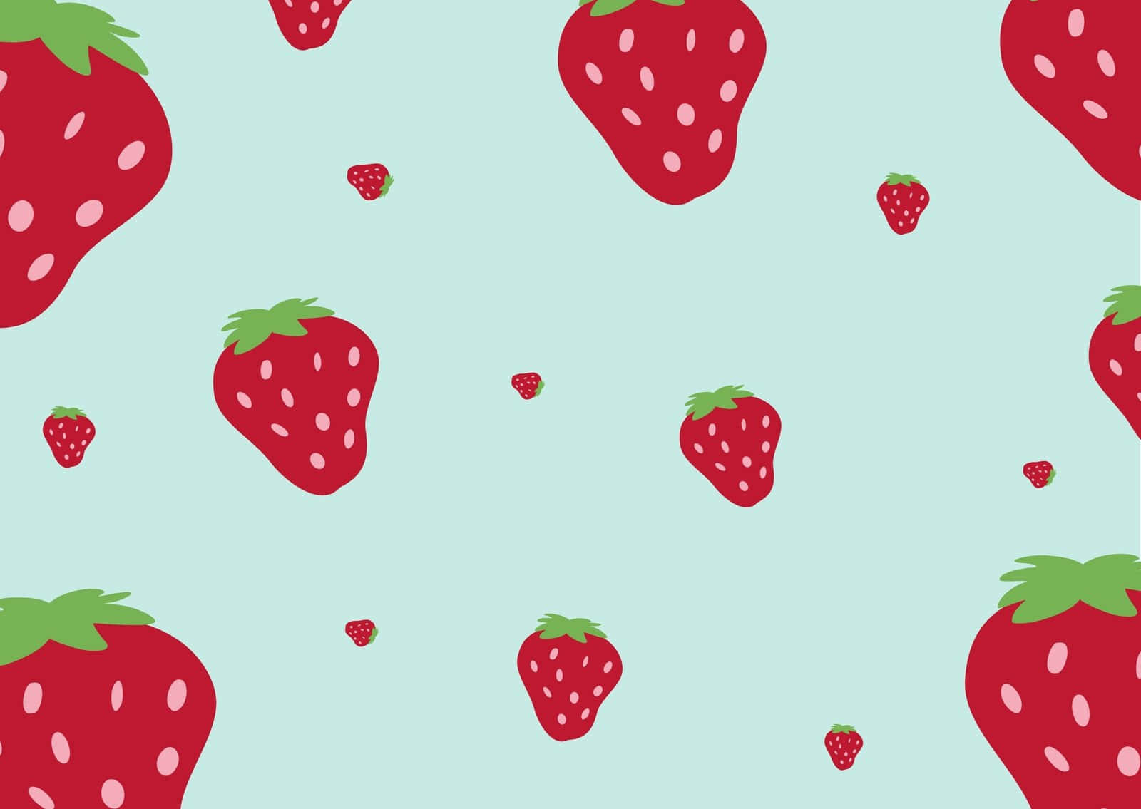 Blue Vector Art Strawberries Background