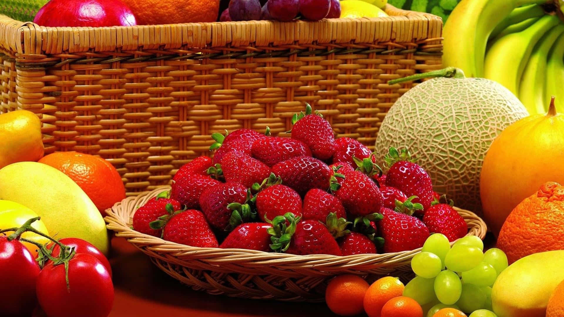 Fondosde Pantalla De Fresas Alimentos Saludables. Fondo de pantalla