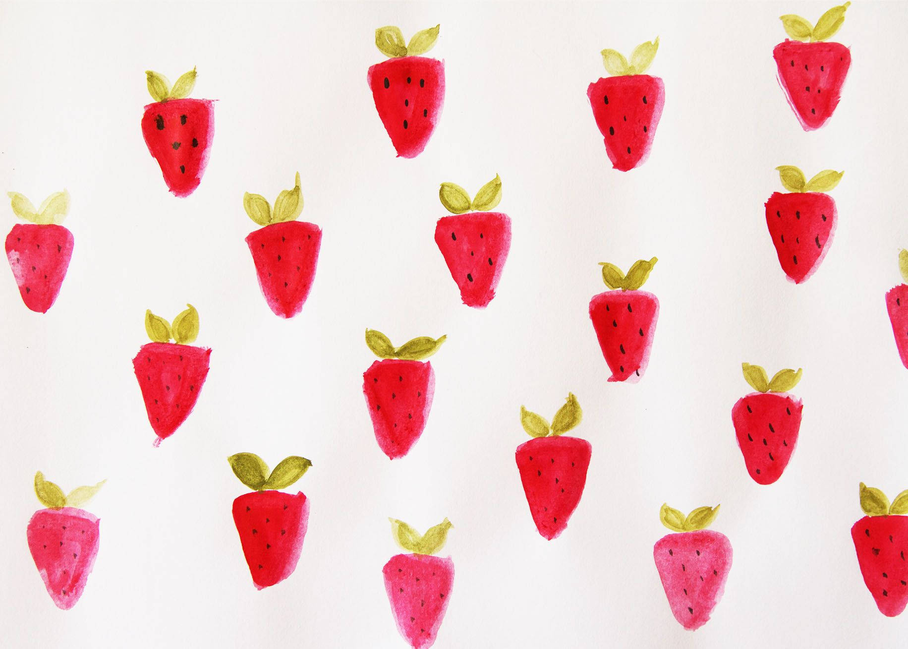 Nyd den søde sommer med sæsonbetonede jordbær tapet. Wallpaper