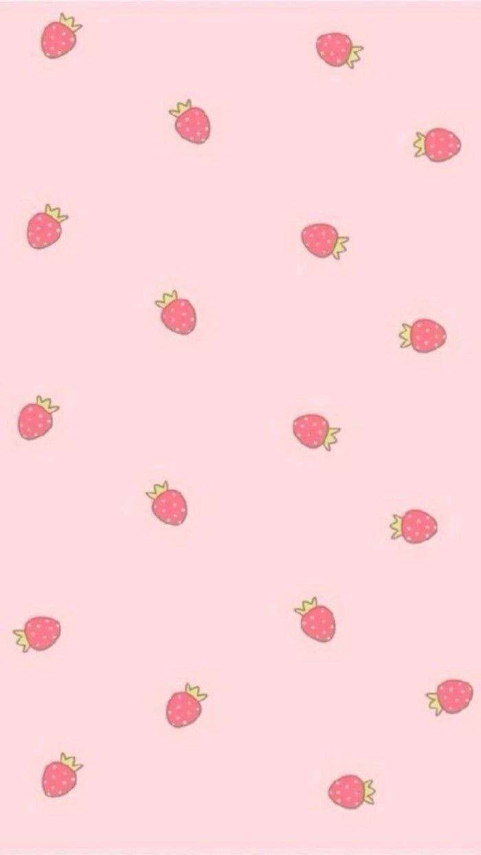 Strawberry Aesthetic Iphone Lock Screen Wallpaper
