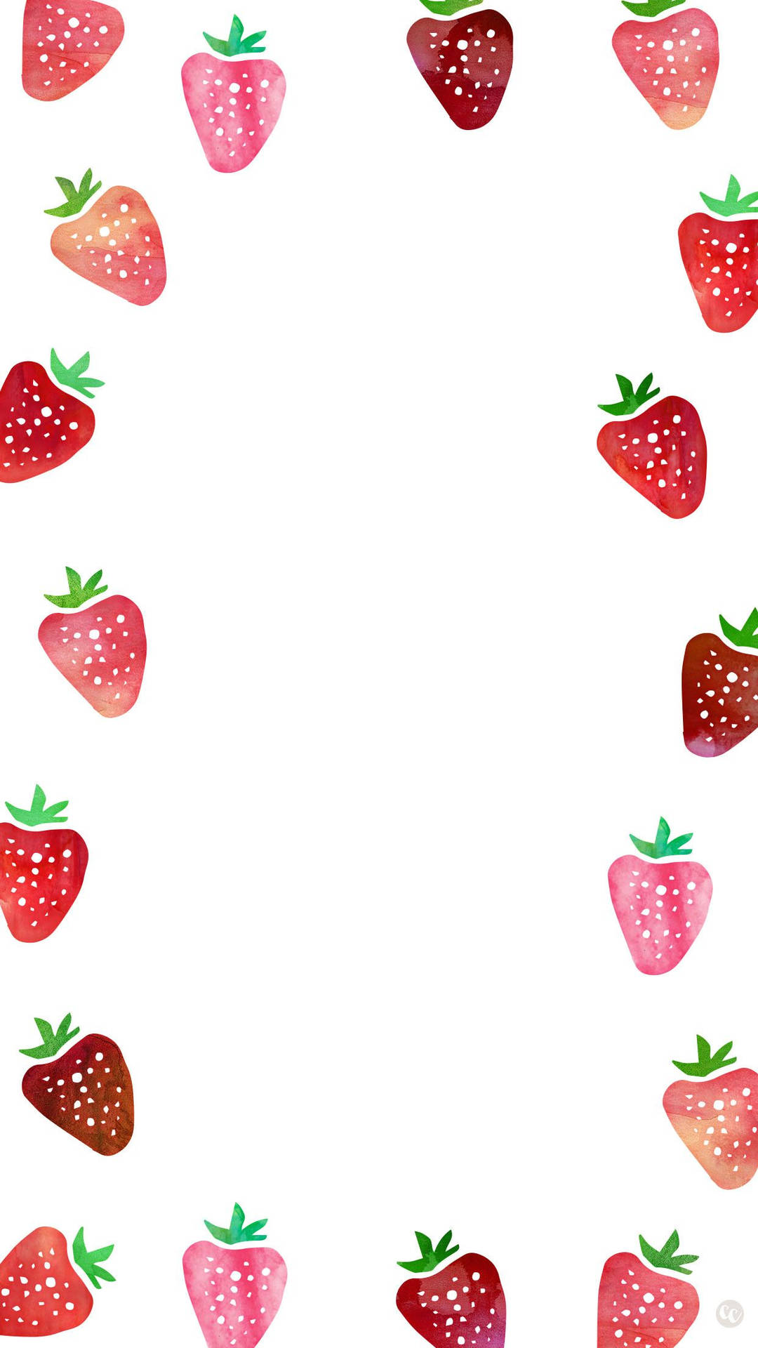 Delightfuld, Lyse og Sød: Et Perfekt Billede af Jordbær Aestetik Wallpaper