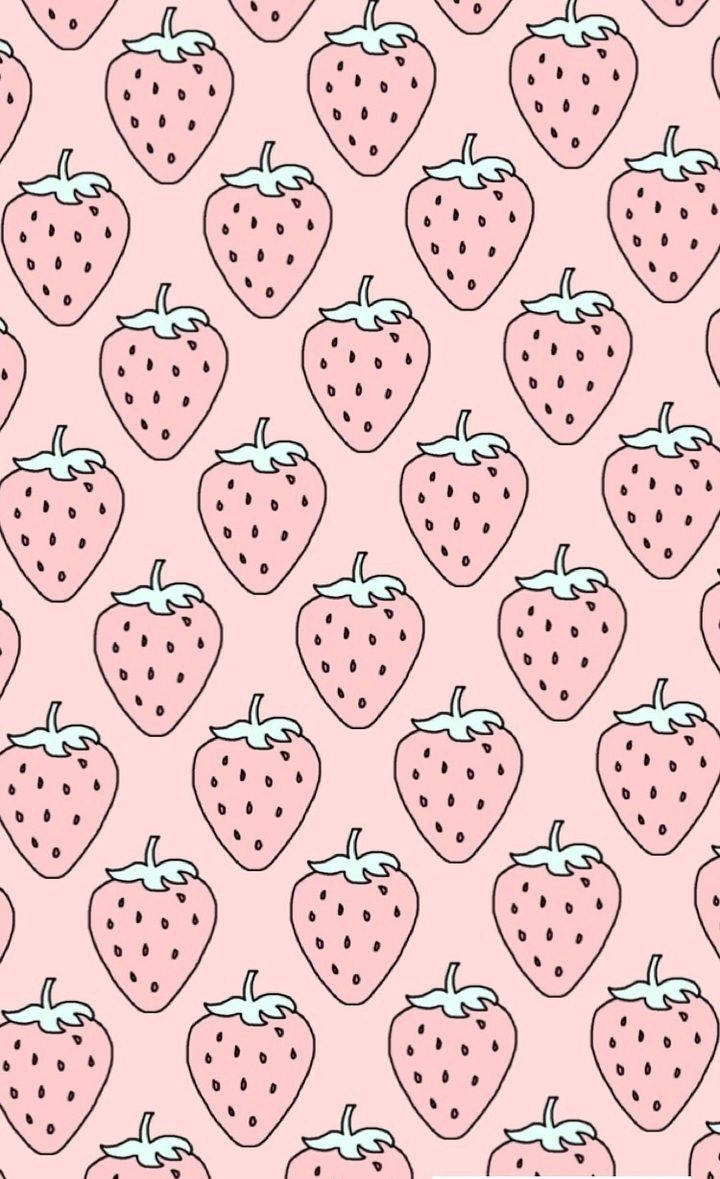 Strawberry Aesthetic Iphone Screen Background
