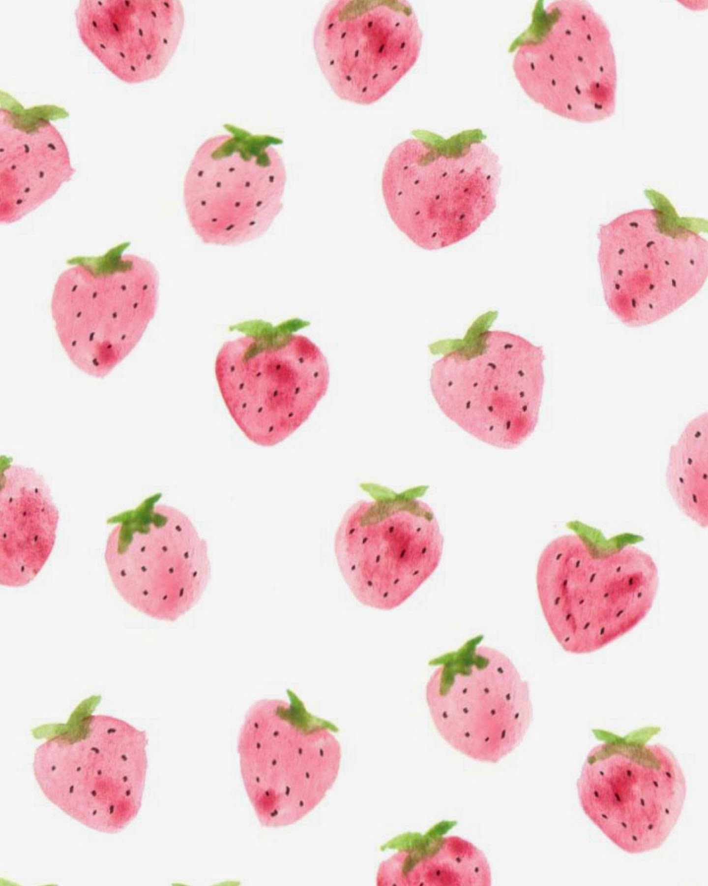 Verlockendeund Erfrischende Erdbeerästhetik Wallpaper