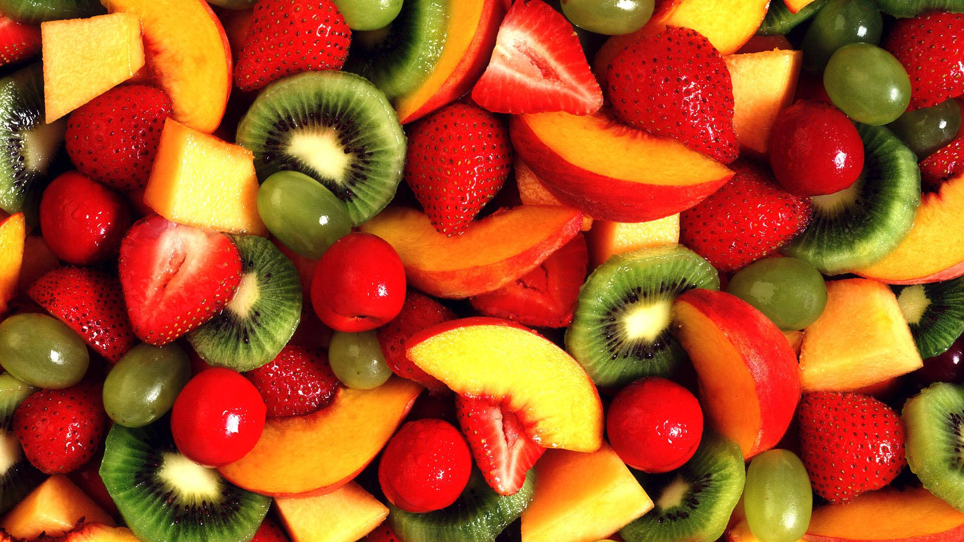 Morangoe Frutas Fatiadas. Papel de Parede