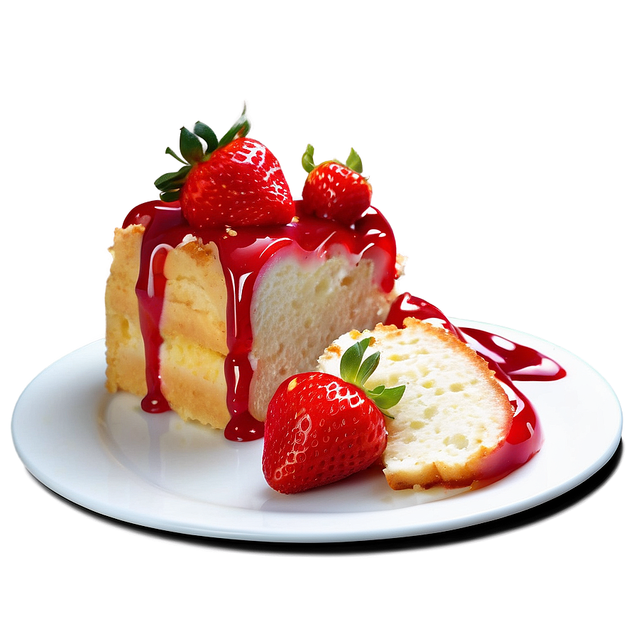 Strawberry Angel Food Cake Png Ybv60 PNG