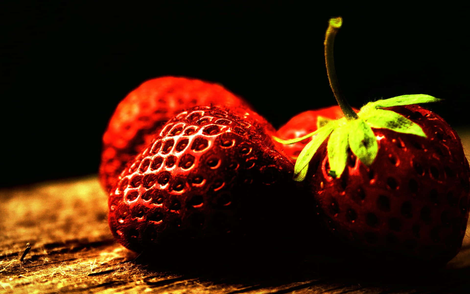 "A beautiful and delicious strawberry in the summertime."