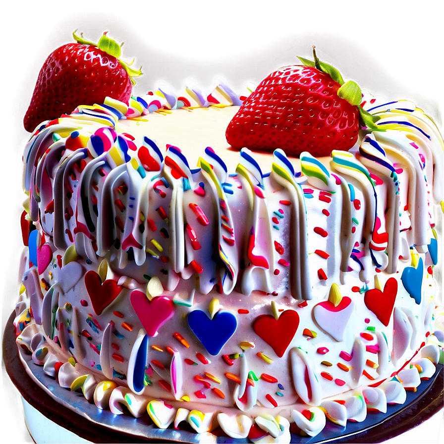 Strawberry Birthday Cake Png Erd PNG