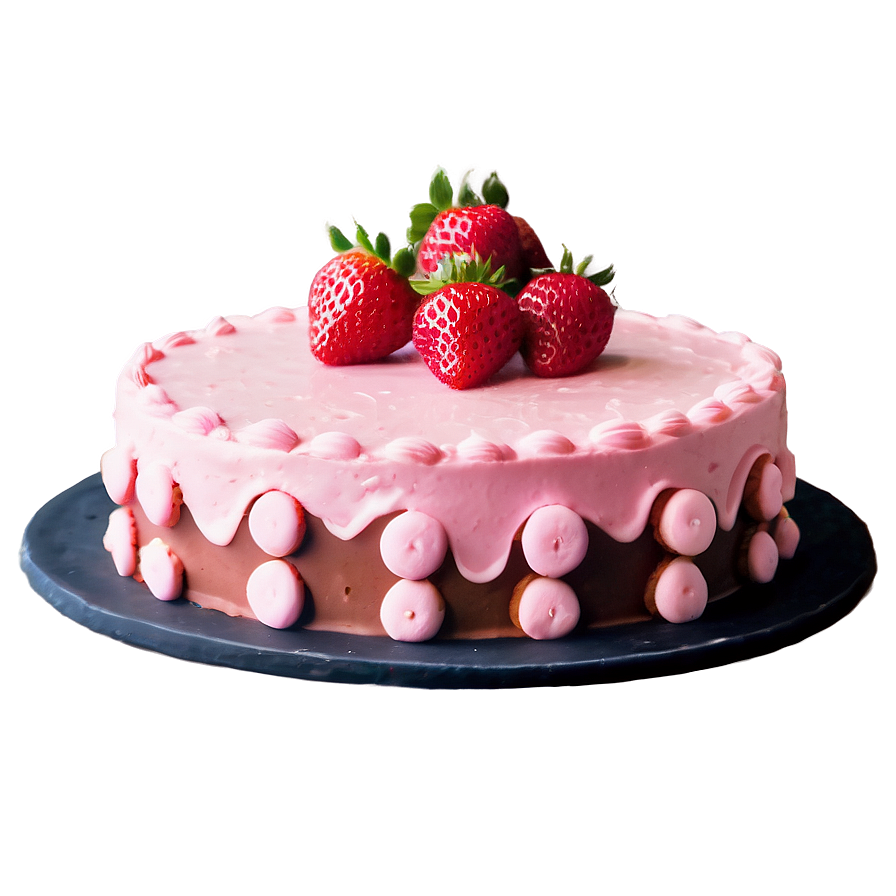 Strawberry Buttercream Cake Png Tsy12 PNG