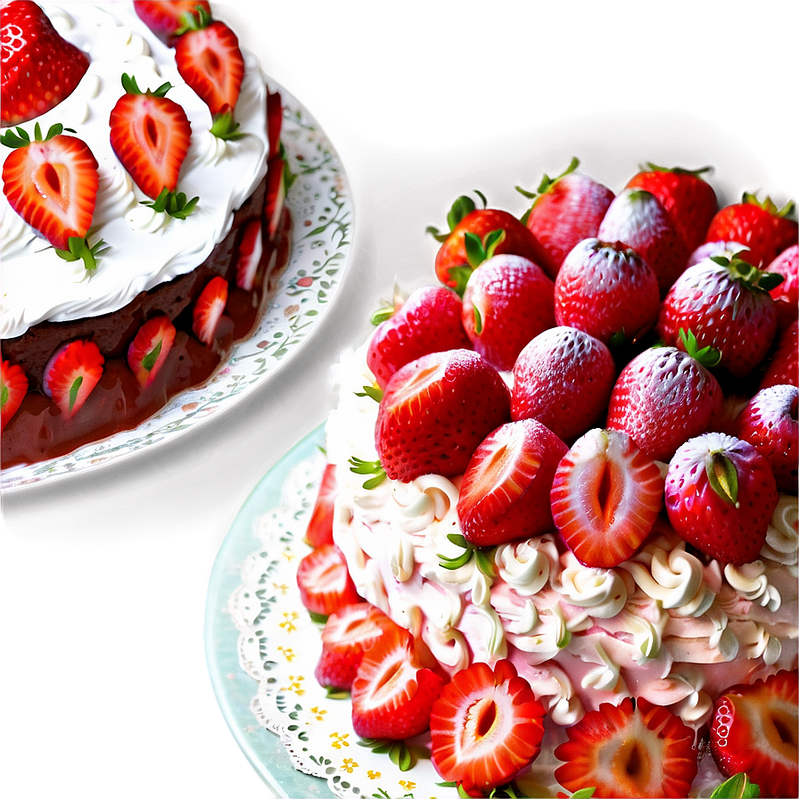 Strawberry Cake Png 05042024 PNG