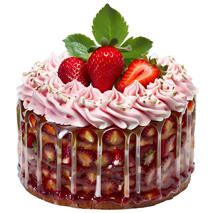 Strawberry Cake Png 06212024 PNG