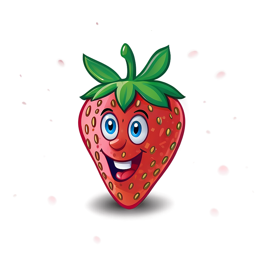 Strawberry Cartoon Character Png 05042024 PNG