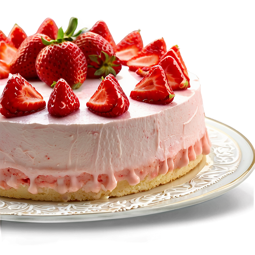 Strawberry Chiffon Cake Png 06212024 PNG