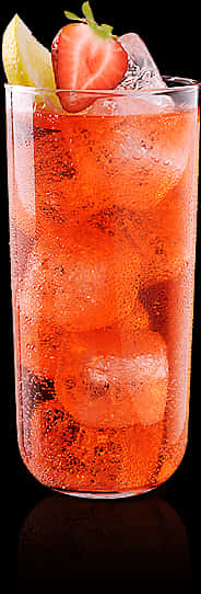 Strawberry Citrus Cocktail Glass PNG