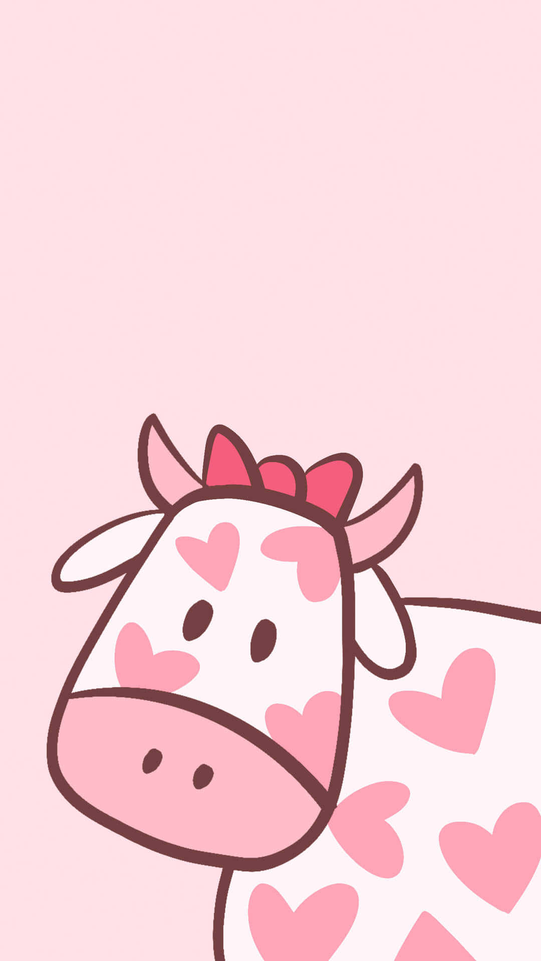 Download Strawberry Cow 1080 X 1920 Background | Wallpapers.com