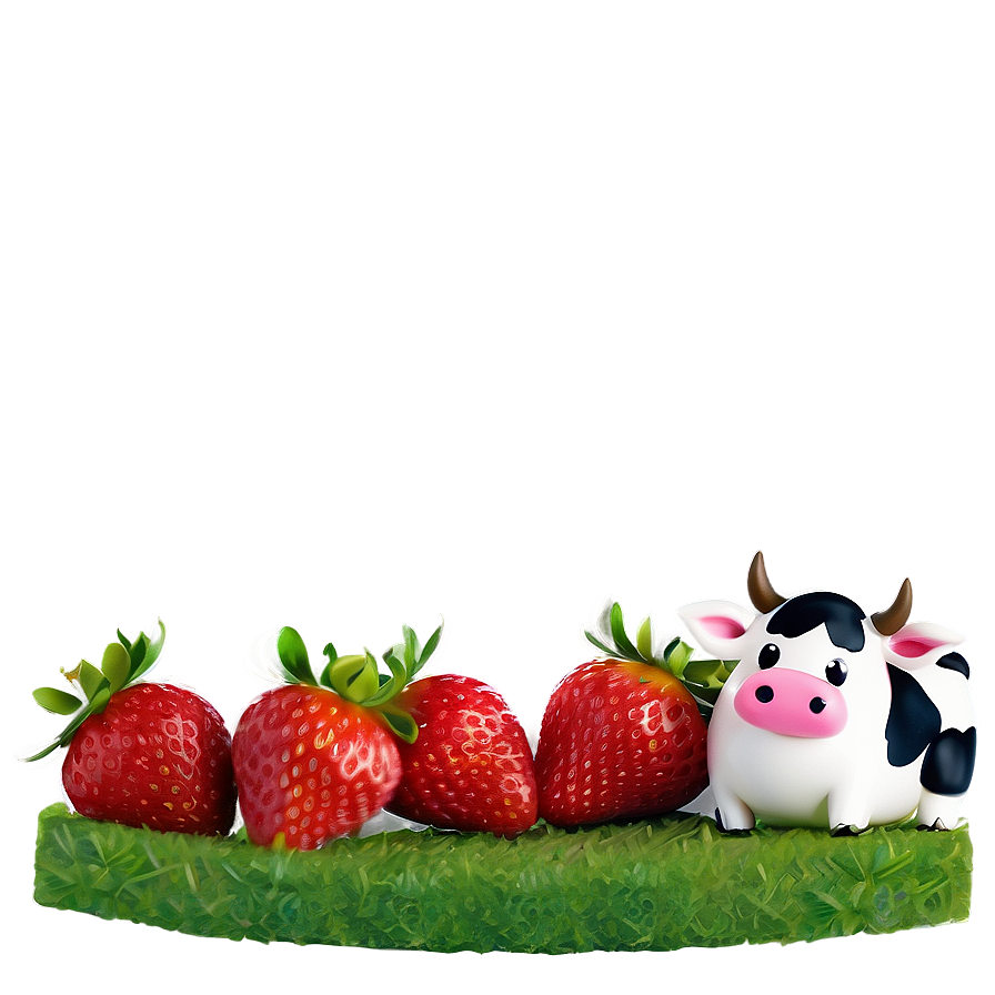 Strawberry Cow And Friends Png 13 PNG