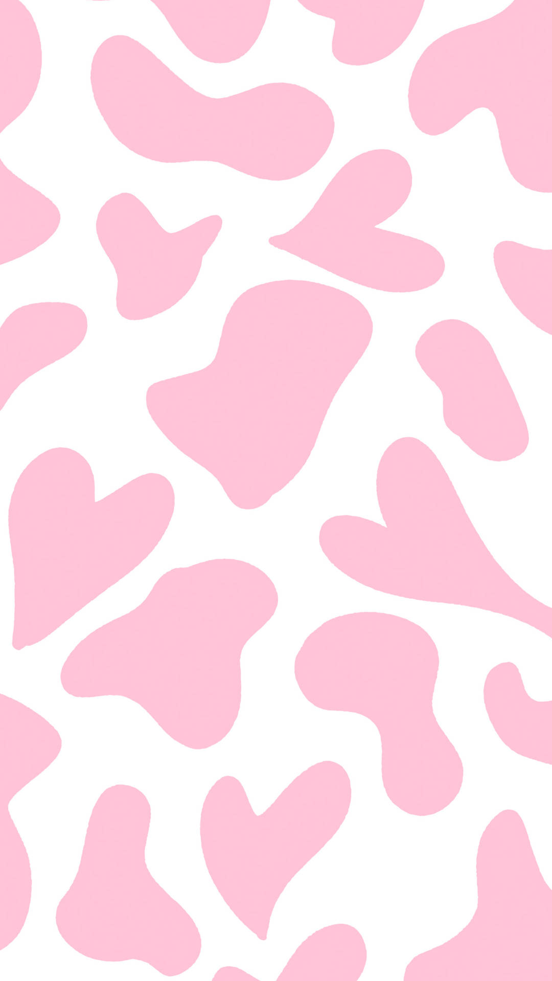Strawberry Cow And Heart Print Wallpaper