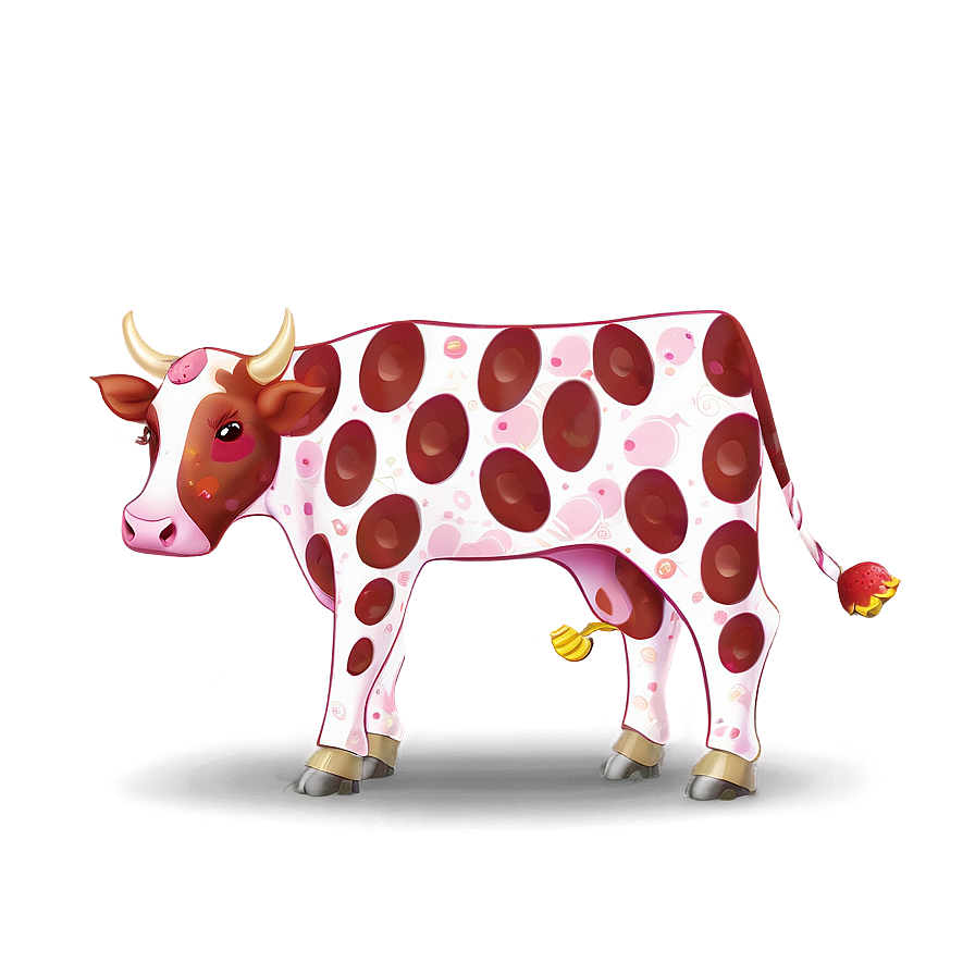 Strawberry Cow Birthday Png Sgg PNG