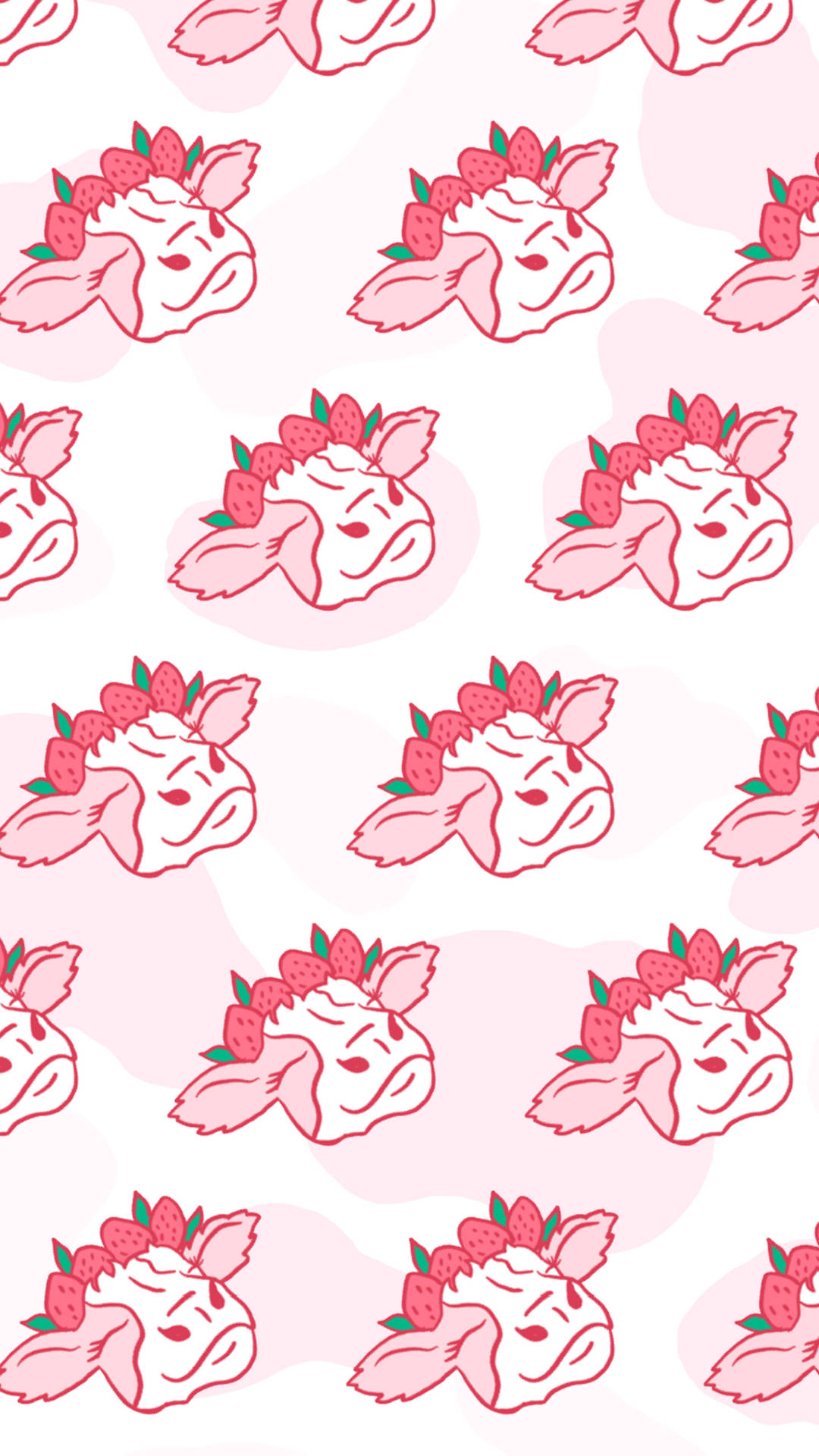 Strawberry Cow Crown Wallpaper