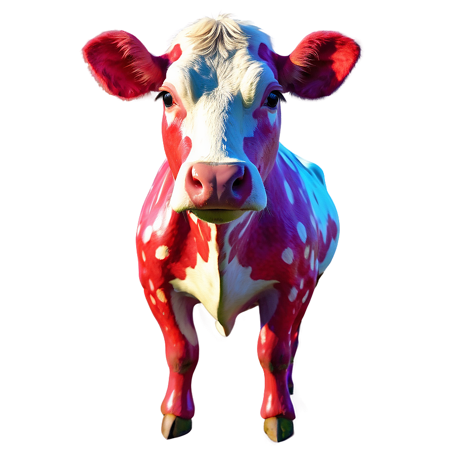 Strawberry Cow Digital Artwork Png 06252024 PNG