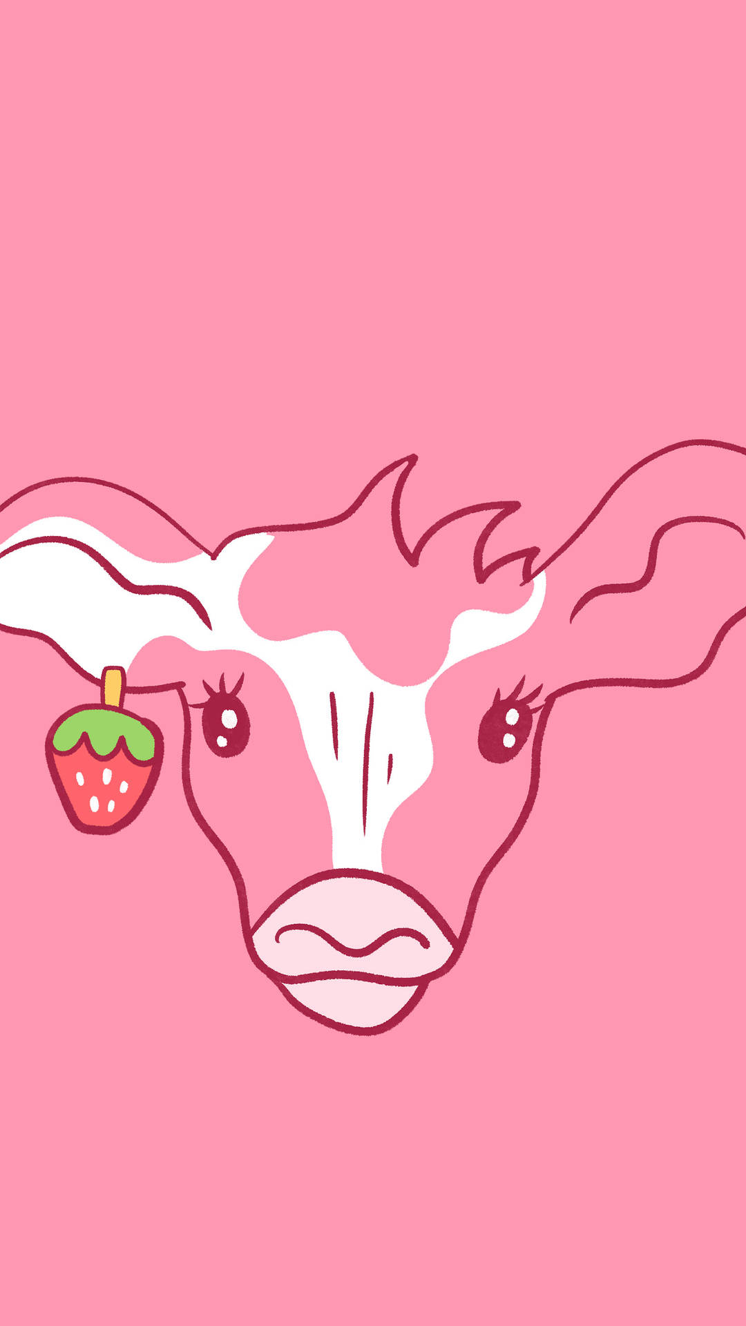 Strawberry Cow Earring Wallpaper