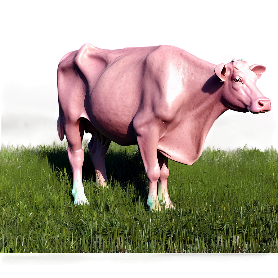 Strawberry Cow In Field Png Hcq PNG