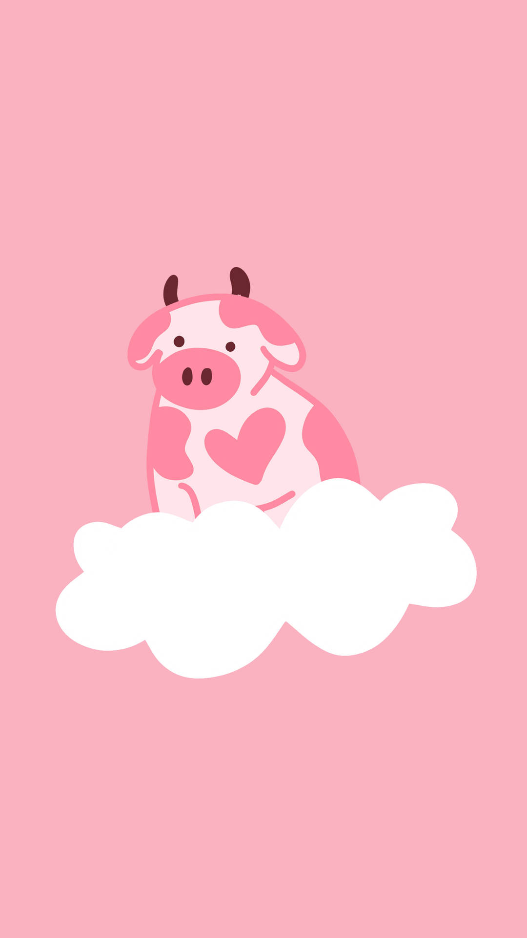 Strawberry Cow On Cloud Wallpaper